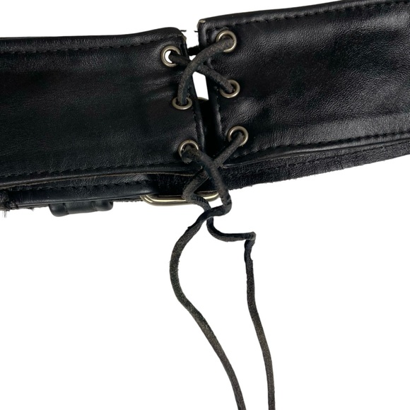 Steer Brand Women’s Blk Leather Motorcycle Biker Chaps Riding Pants - Picture 13 of 16